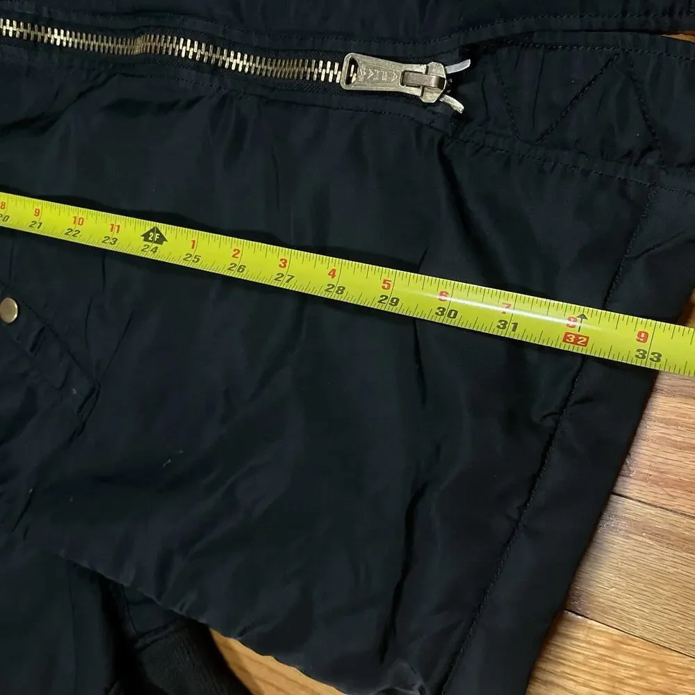 Alpha Industries Long / Extra Long Black Bomber Flight Jacket Size Large - Picture 5 of 11